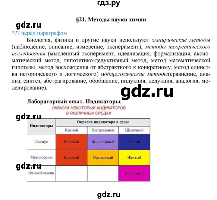ГДЗ по химии 8 класс Кузнецова   параграф - 21, Решебник №1