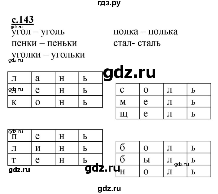ГДЗ по русскому языку 1 класс Журова букварь  часть 1. страница - 143, Решебник №1